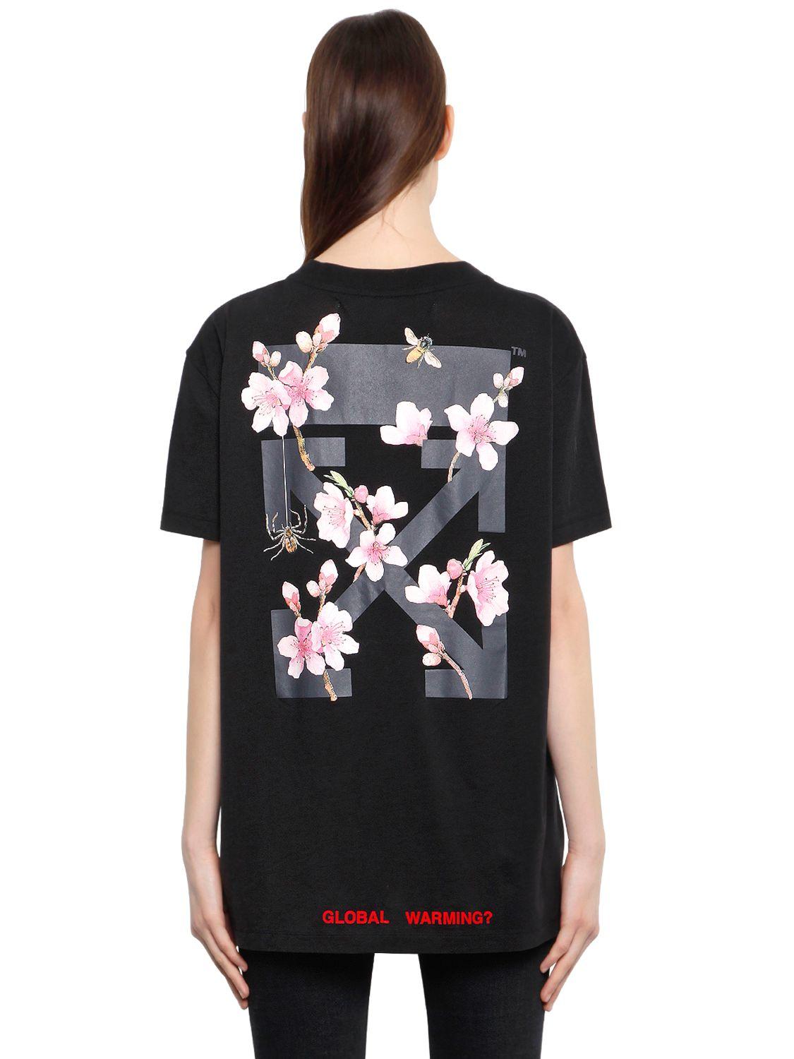 Off-White c/o Virgil Abloh Cherry Blossom Oversized Jersey T-shirt