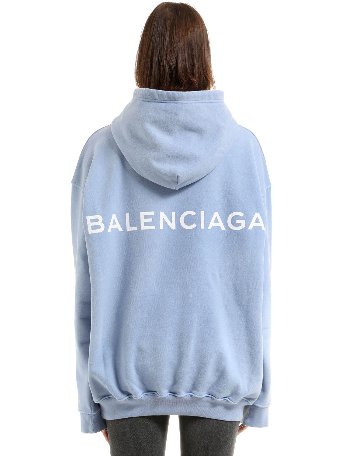 balenciaga light blue hoodie