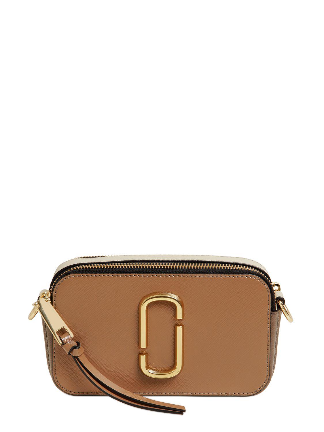 Marc Jacobs Snapshot Color Block Leather Bag in Taupe (Brown) - Lyst