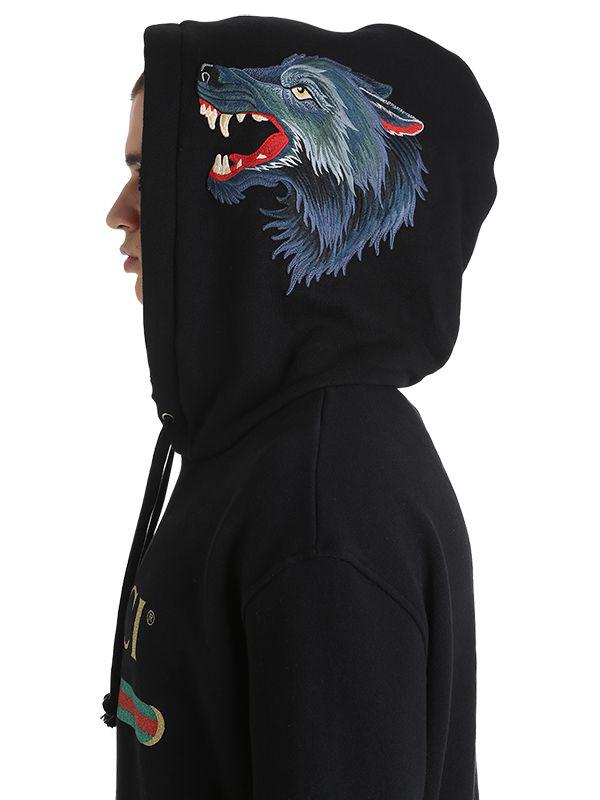gucci hoodie with wolf on hood