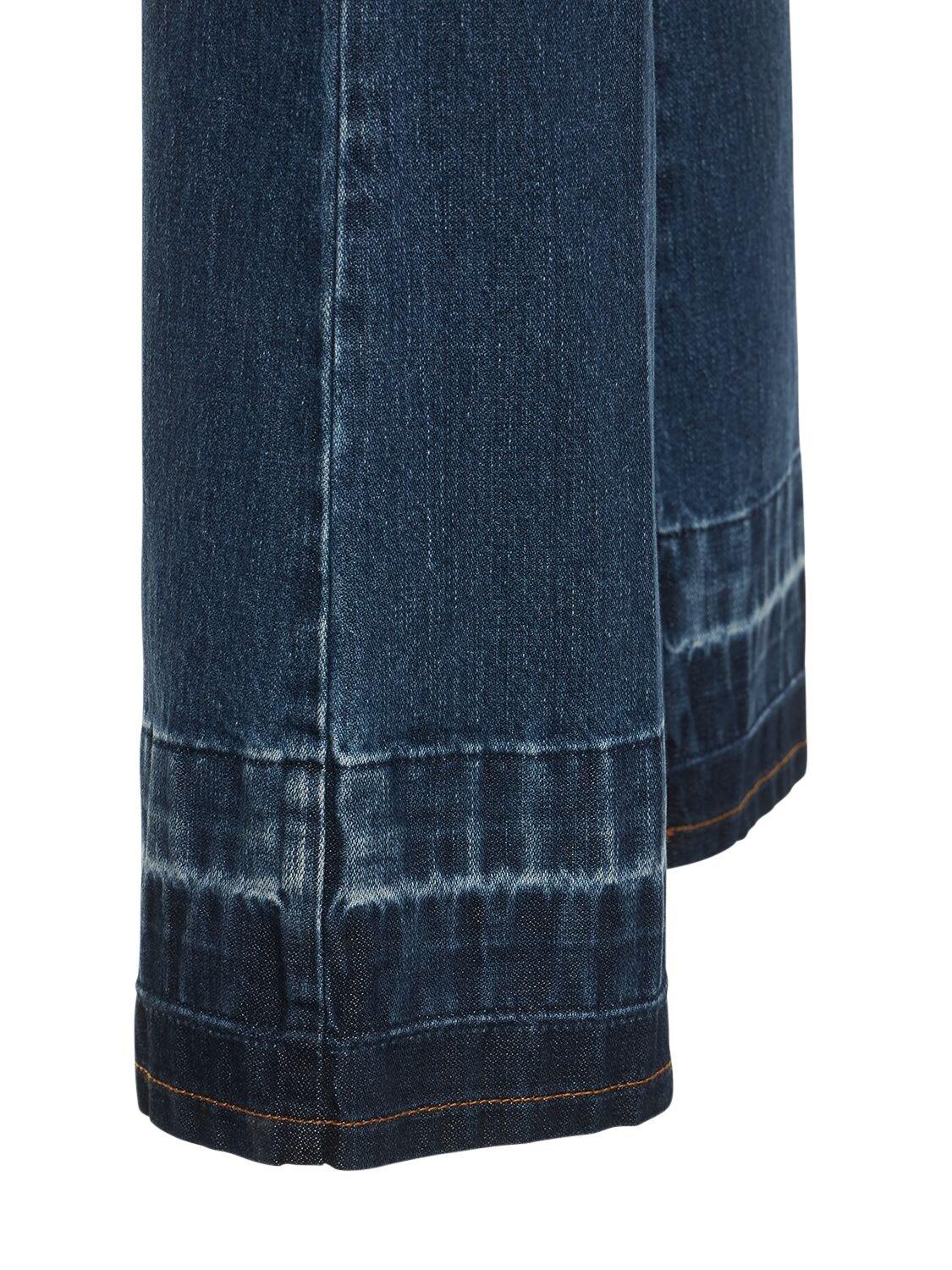 Jeans Vita Alta InValentino in Cotone di colore Blu Donna Abbigliamento da Jeans da Jeans a zampa e a campana 
