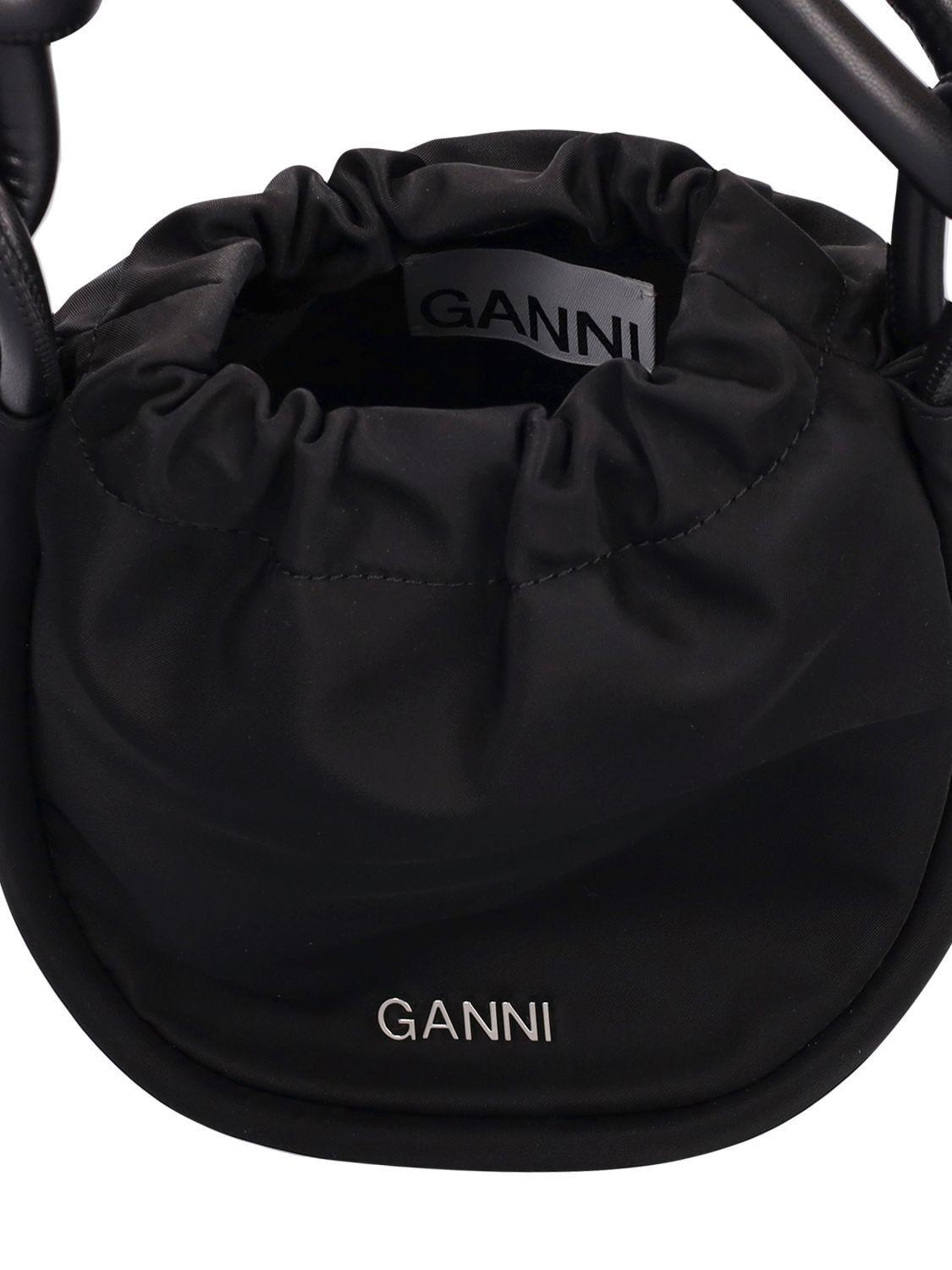GANNI Women's Knot Small Bucket in Black GANNI