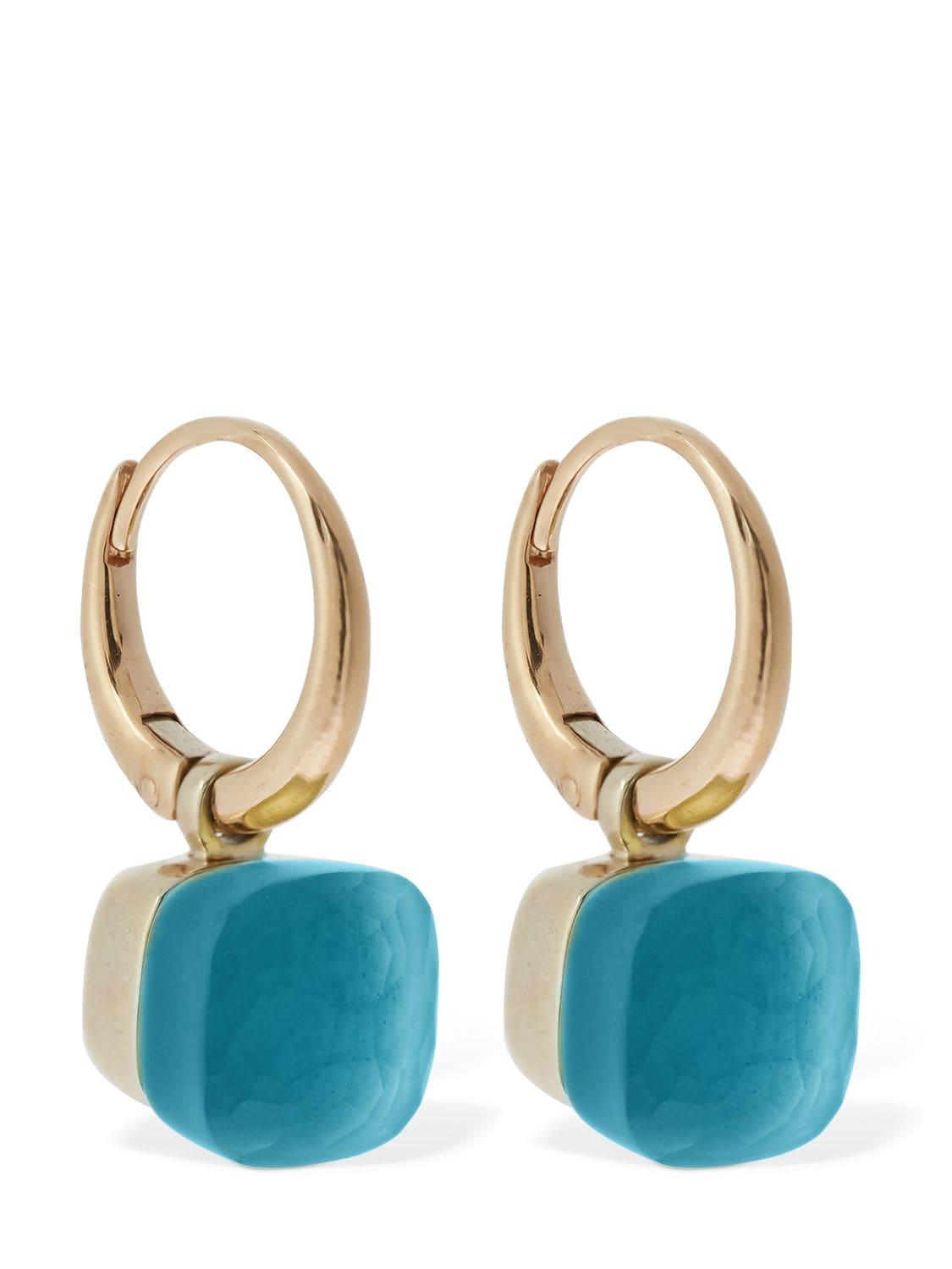 Orecchini top turchese pomellato