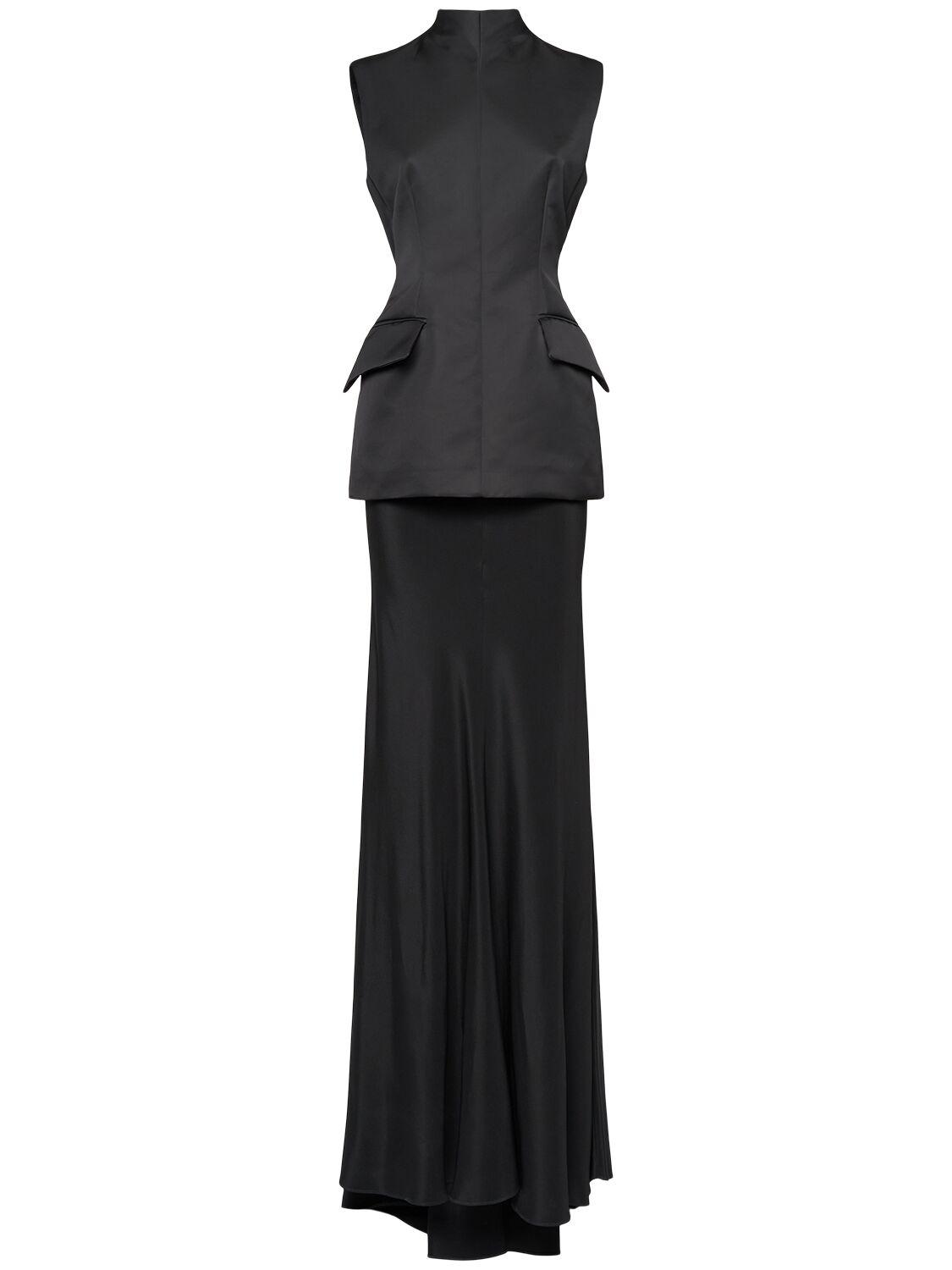 ★ Sportmax★Abadan1234 ロングサテンドレス ☆ Sportmax☆Abadan1234 ロングサテンドレス (SPORTMAX