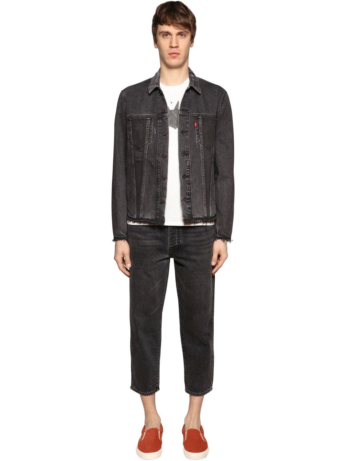 Raw Cut Altered Trucker Cotton Jacket 