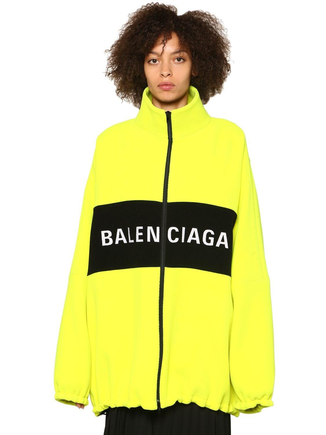 Balenciaga Wolle Oversized-Jacke mit Reißverschluss in Gelb | Lyst DE