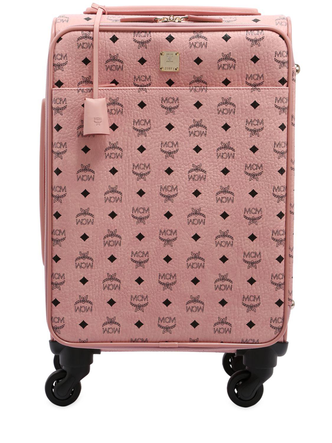 MCM Small Carry-on Suitcase in Pink | Lyst