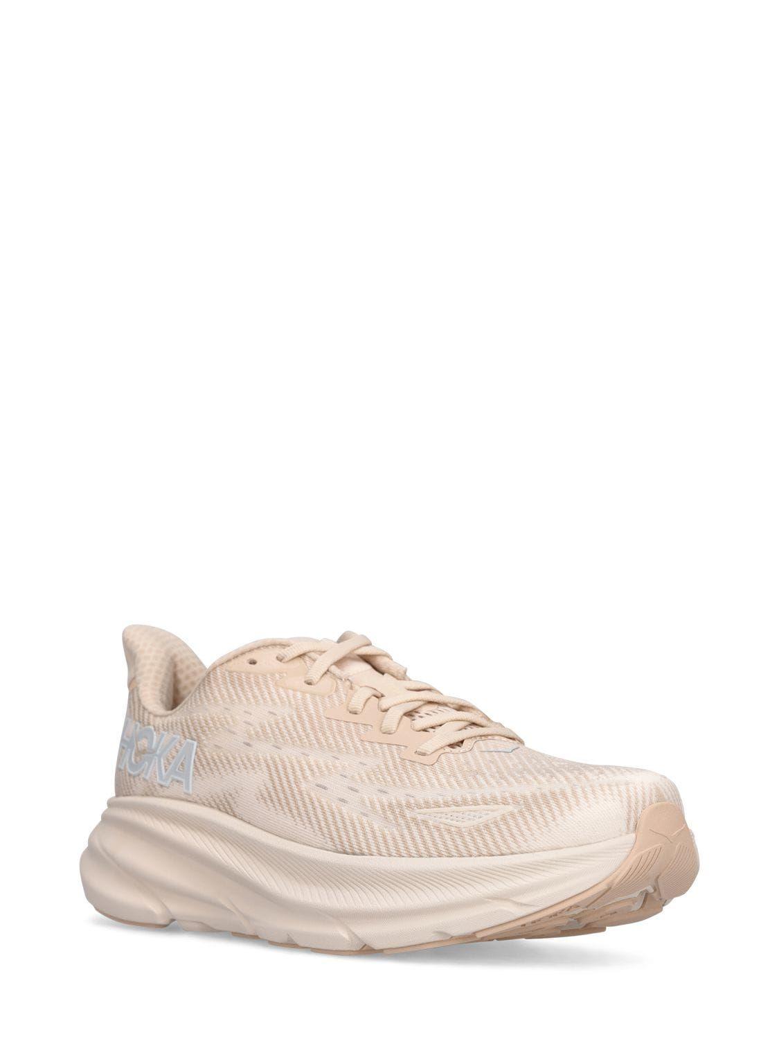 Hoka One One Clifton 9 Neutral Sneakers in Pink Lyst