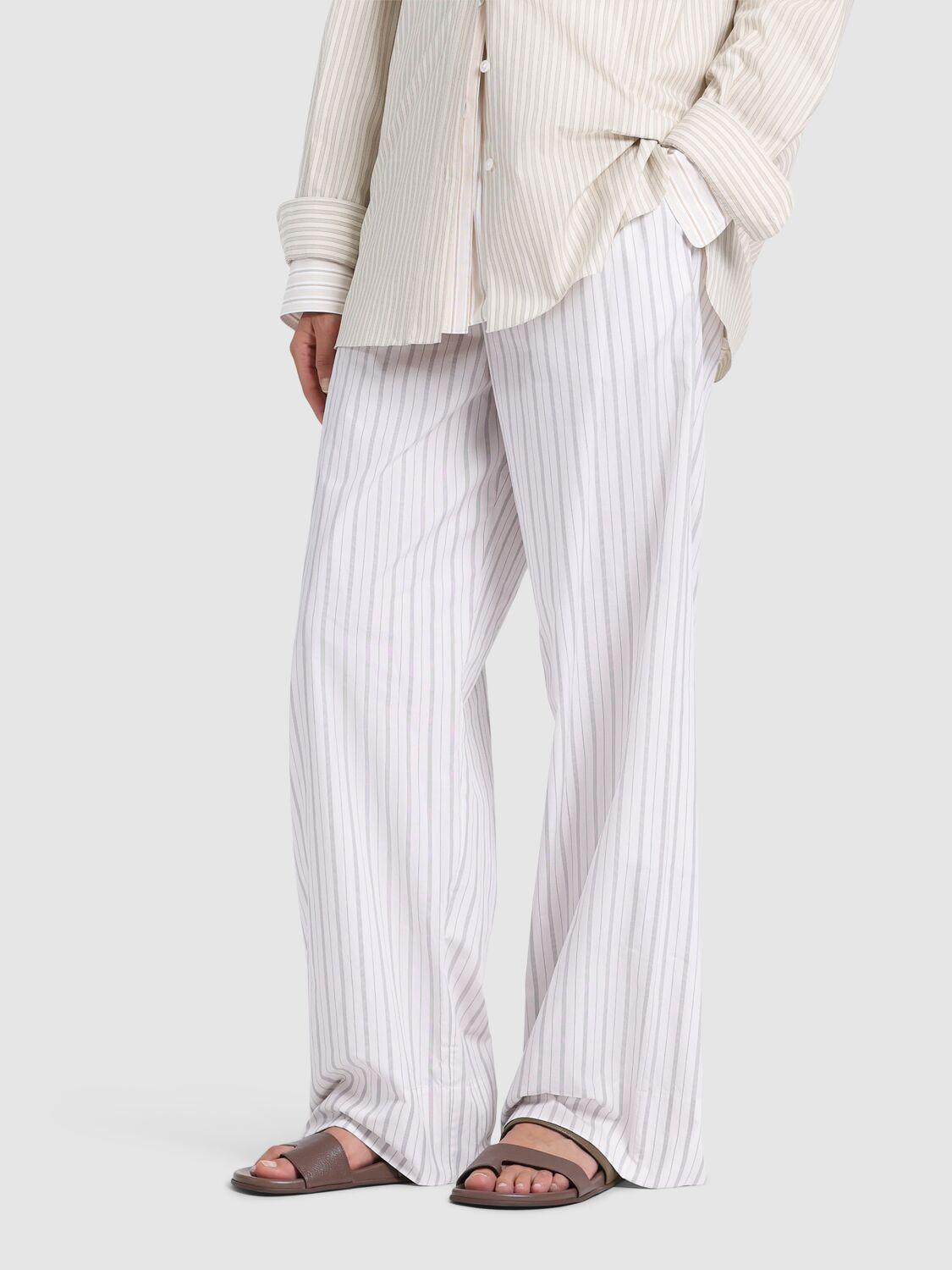 The Row Hughレザーサンダル ブラウン | Lyst