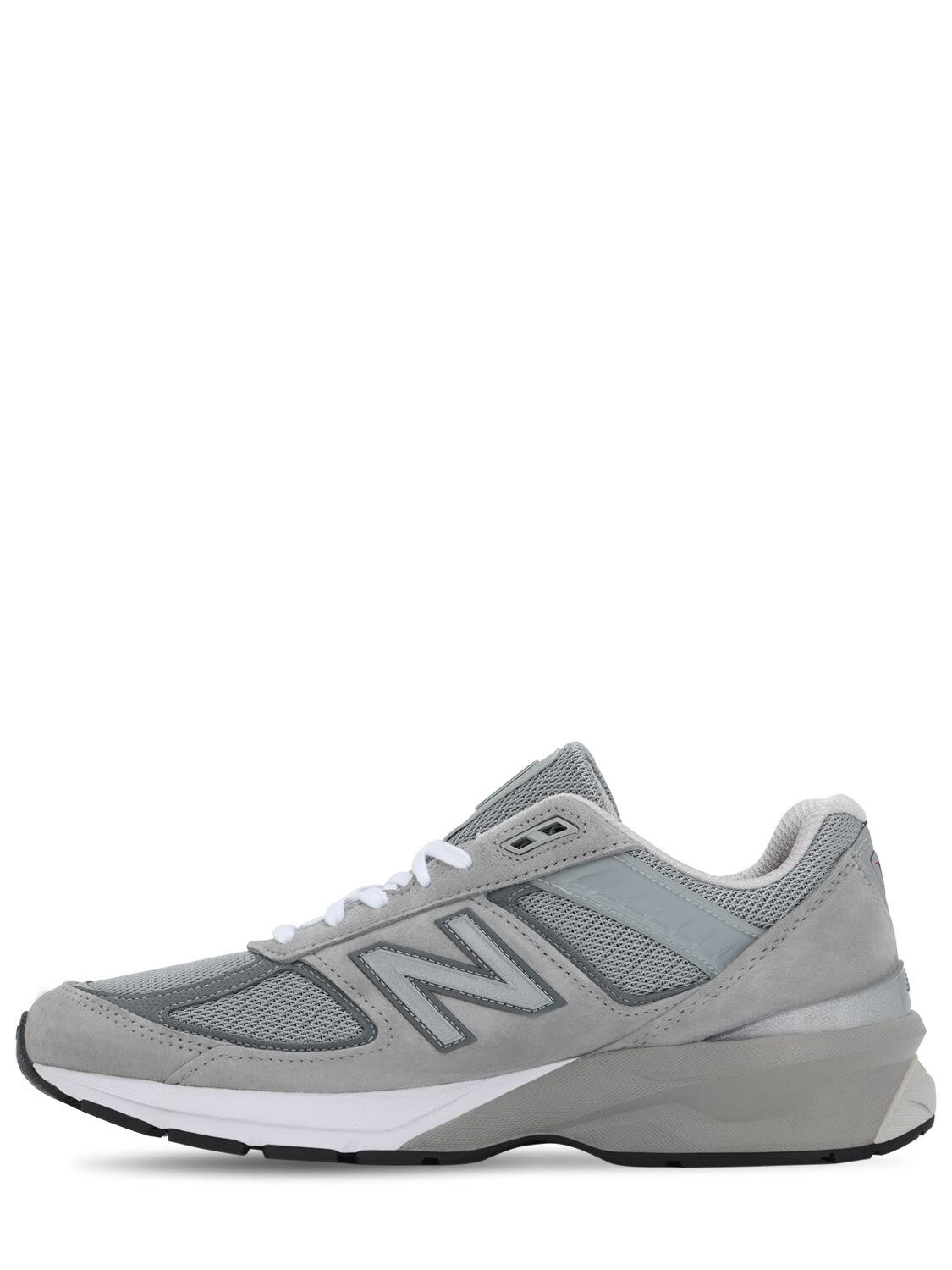New Balance 990 V5 Suede & Mesh Sneakers in Grey (Gray) for Men Lyst