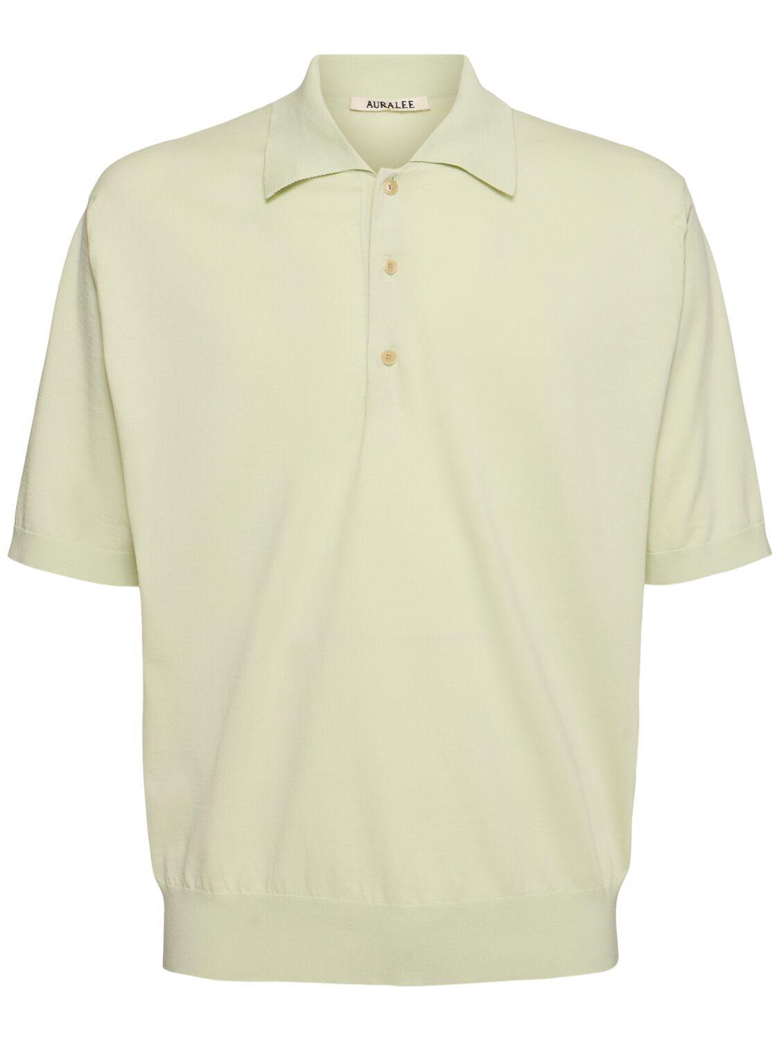 最終価格　AURALEE ポロシャツ AURALEE＞ SUPER HIGH GAUGE COTTON KNIT POLO/ニット ポロシャツ