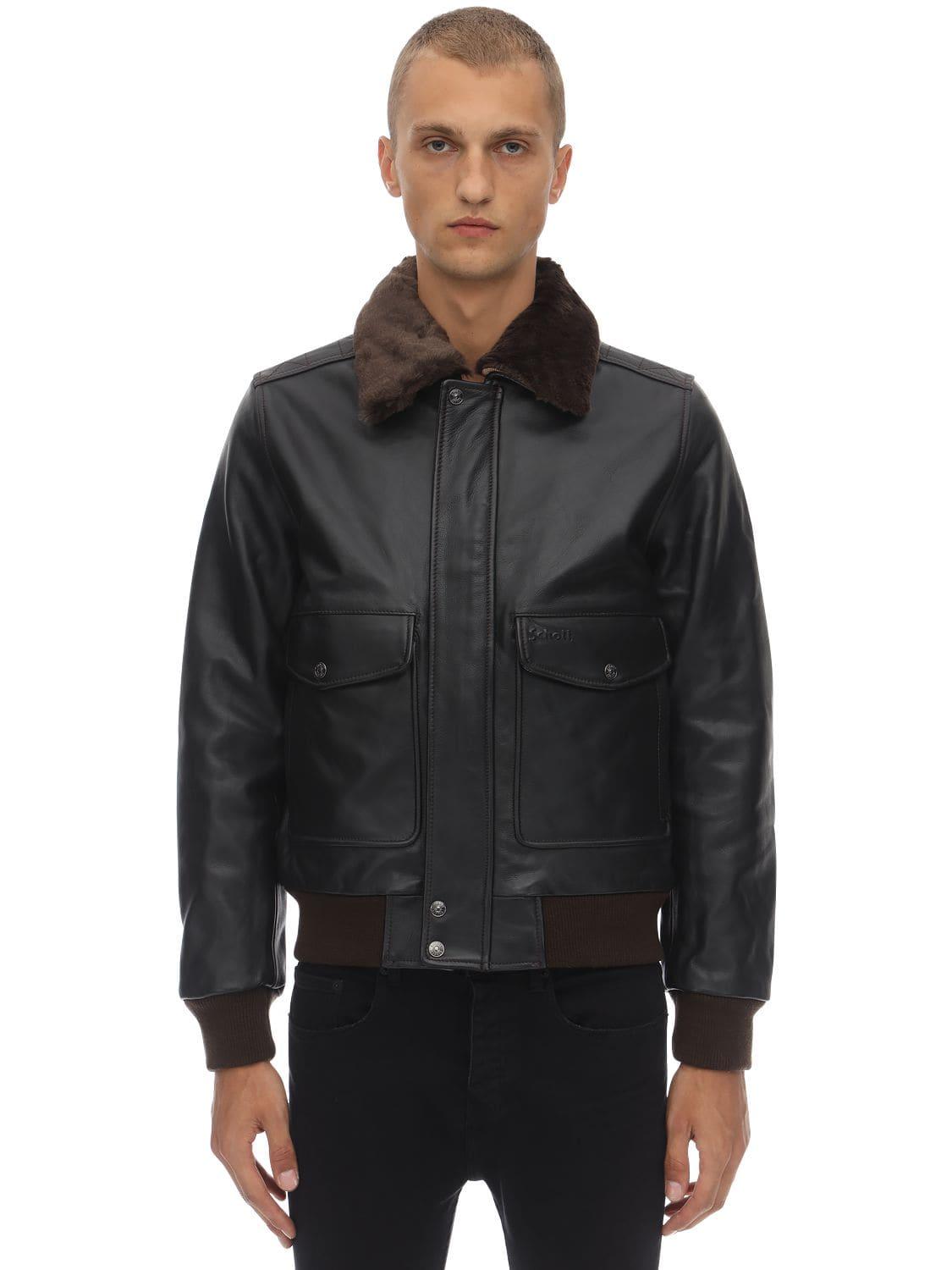 Schott Nyc Lc 5331 X Leather Jacket in Brown for Men - Lyst
