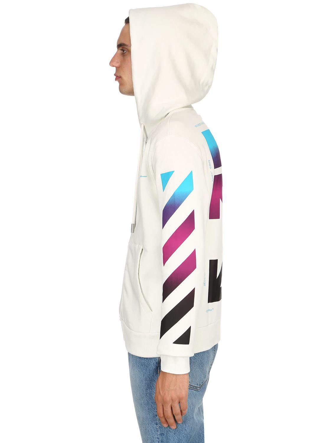 Off-White c/o Virgil Abloh Cotton Gradient Arrows Zip-up Sweatshirt Hoodie  in White for Men | Lyst