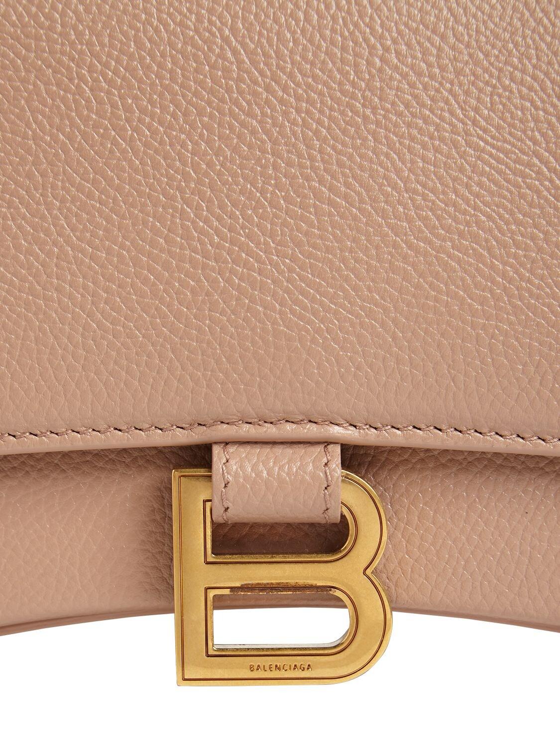 Hourglass leather crossbody bag Balenciaga Camel in Leather - 35659270