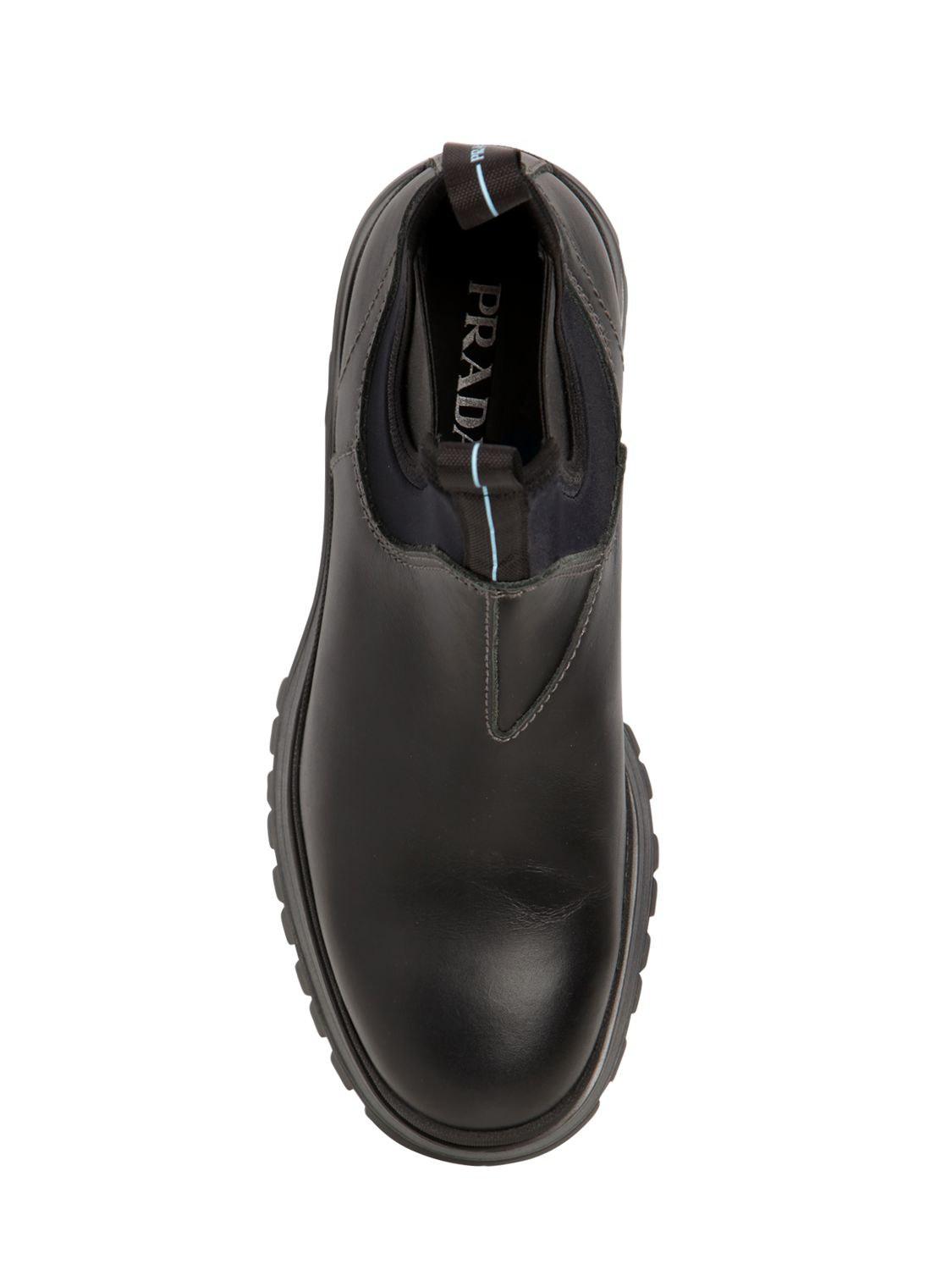 Prada Rodeo Neoprene Chelsea Boots In Black for Men - Lyst