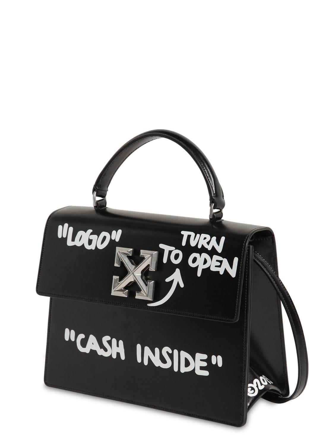 dishonest pierce Therapy Off-White c/o Virgil Abloh Leather Itney 1.4 Cash Inside Bag in Black | Lyst