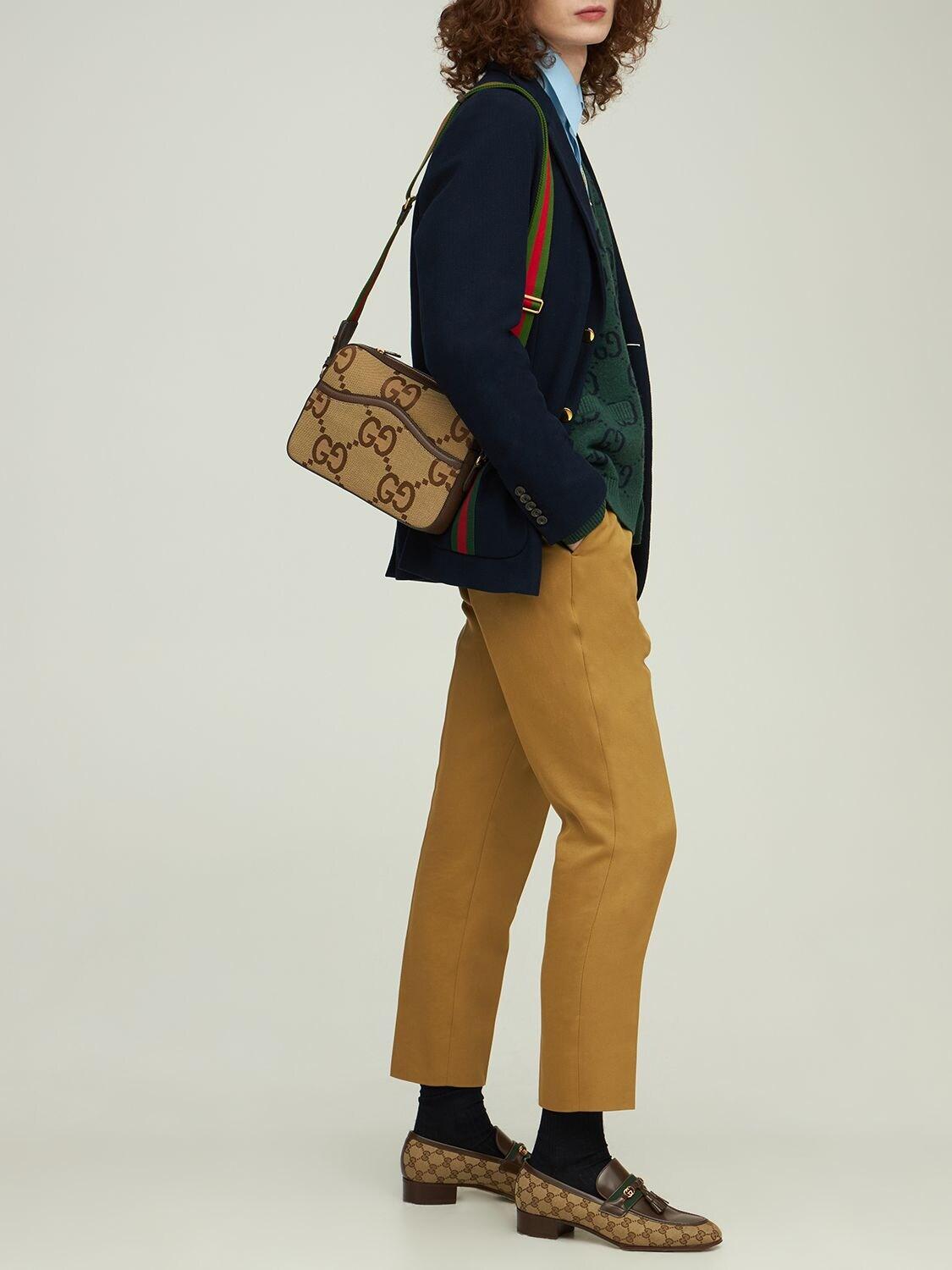 Gucci Jumbo Gg Canvas Messenger Bag in Brown for Men | Lyst UK