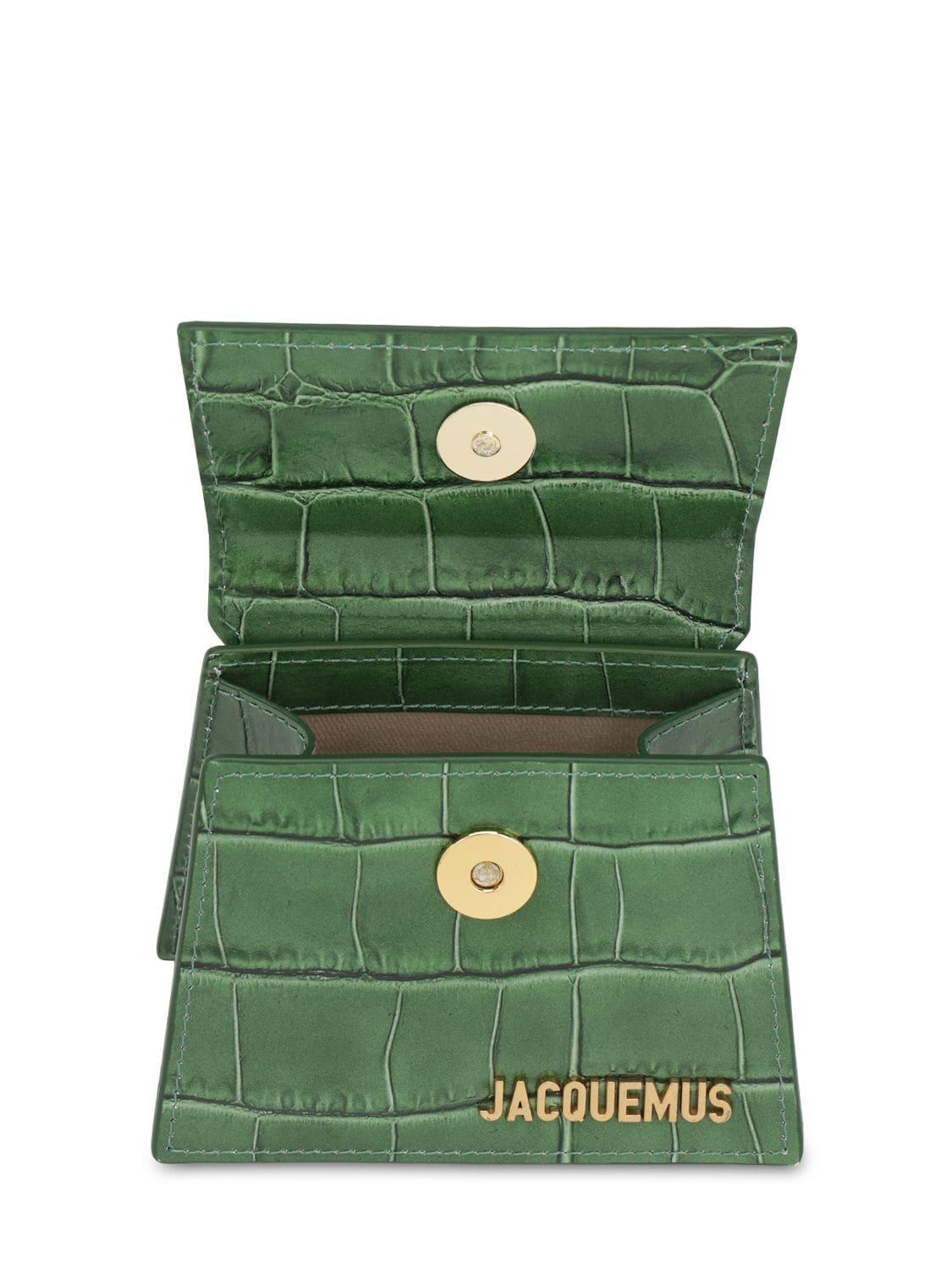 Jacquemus Le Chiquito Croc Print Leather Bag in Dark Green (Green) Lyst