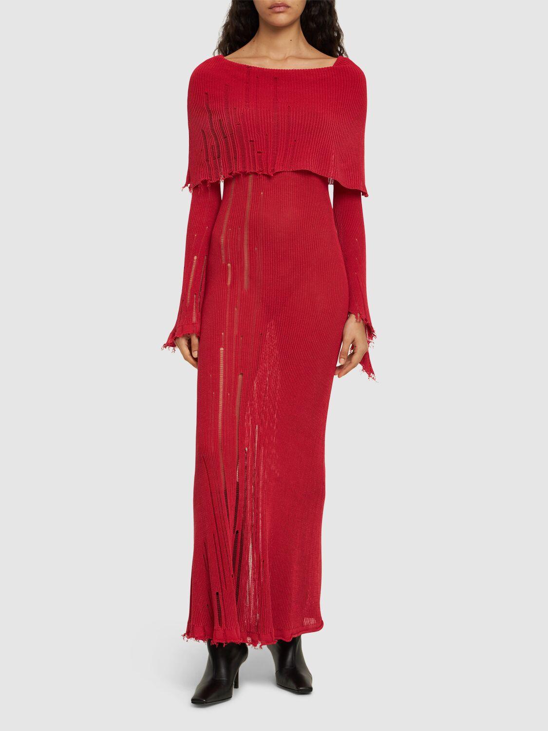Acne Studios レディース レッド ニットドレス ワンピース