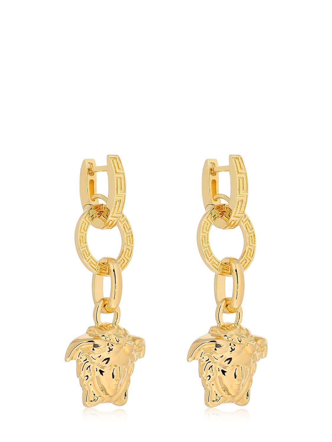 Versace Small Medusa Palazzo Hoops Earrings in Gold (Metallic) Lyst