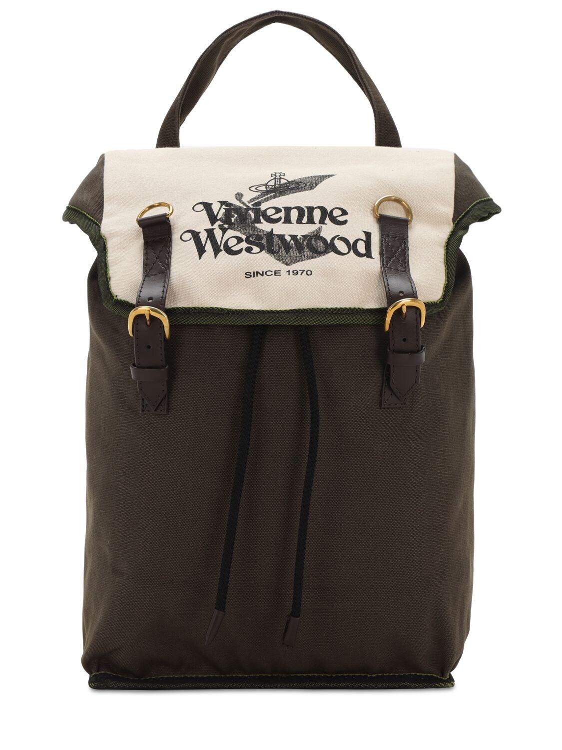 Vivienne Westwood Worker Cotton Canvas Backpack in Green - Lyst