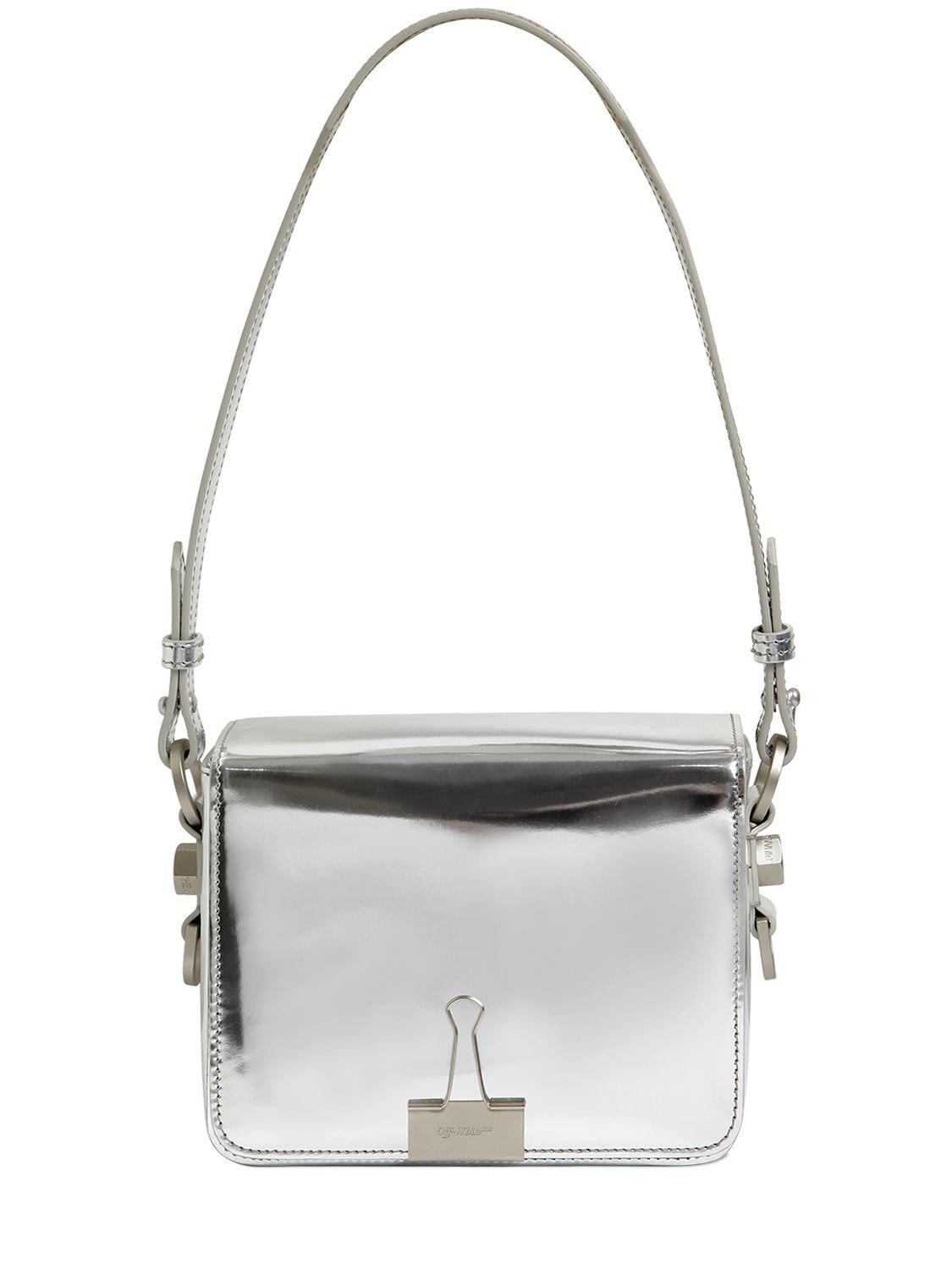 Off-White c/o Virgil Abloh Binder Clip Mirror Leather Shoulder Bag in ...