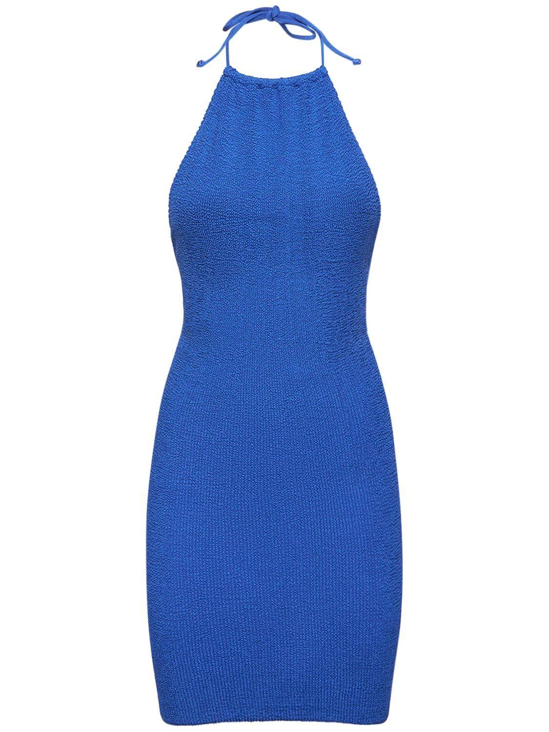 Bondeye Imogen Stretch Jersey Mini Dress in Blue Lyst