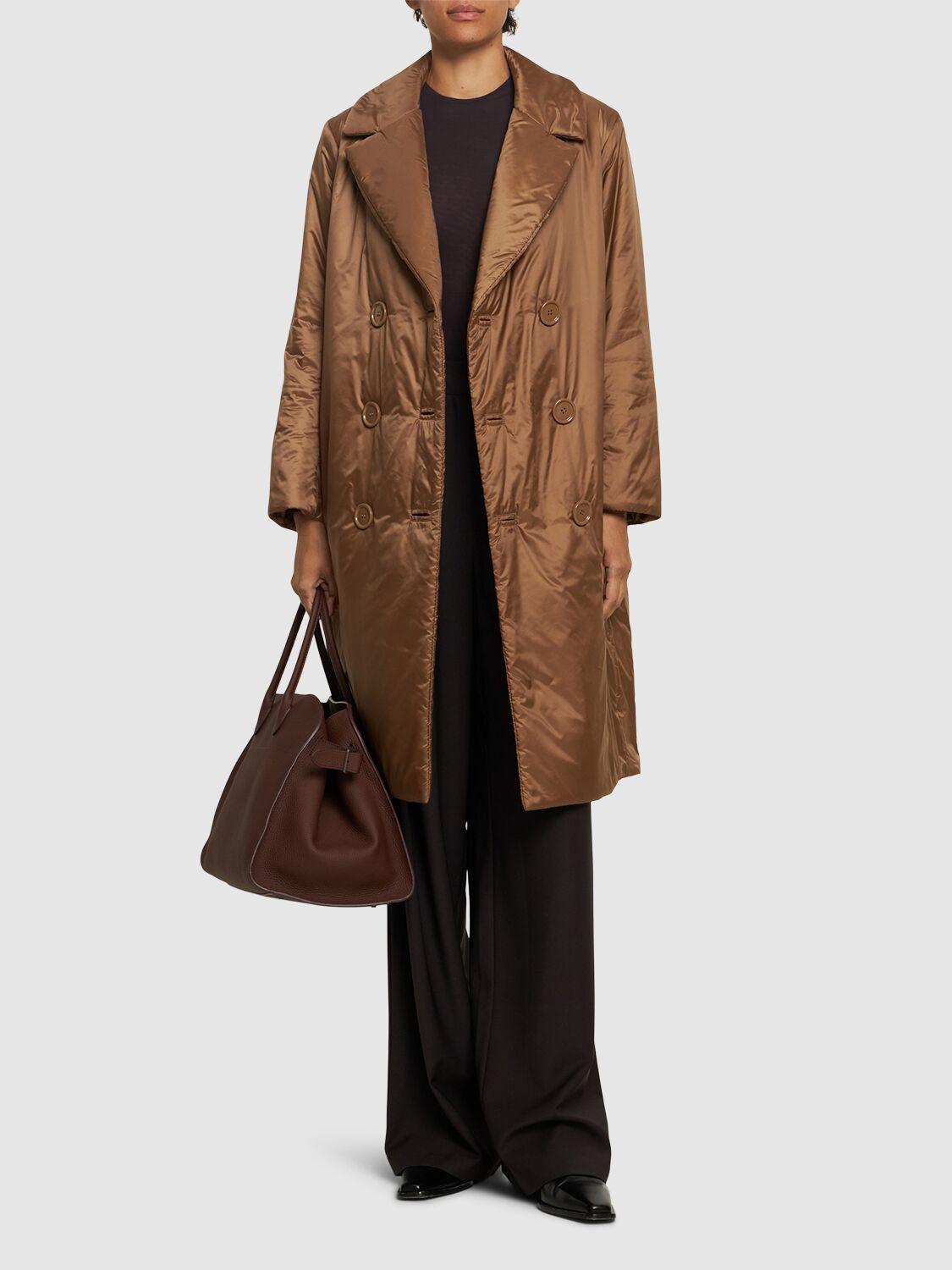 【Max Mara】 Greenco ウォータープルーフ ロングジャケット Max Mara Greenco Padded Waterproof Long Jacket in Brown | Lyst
