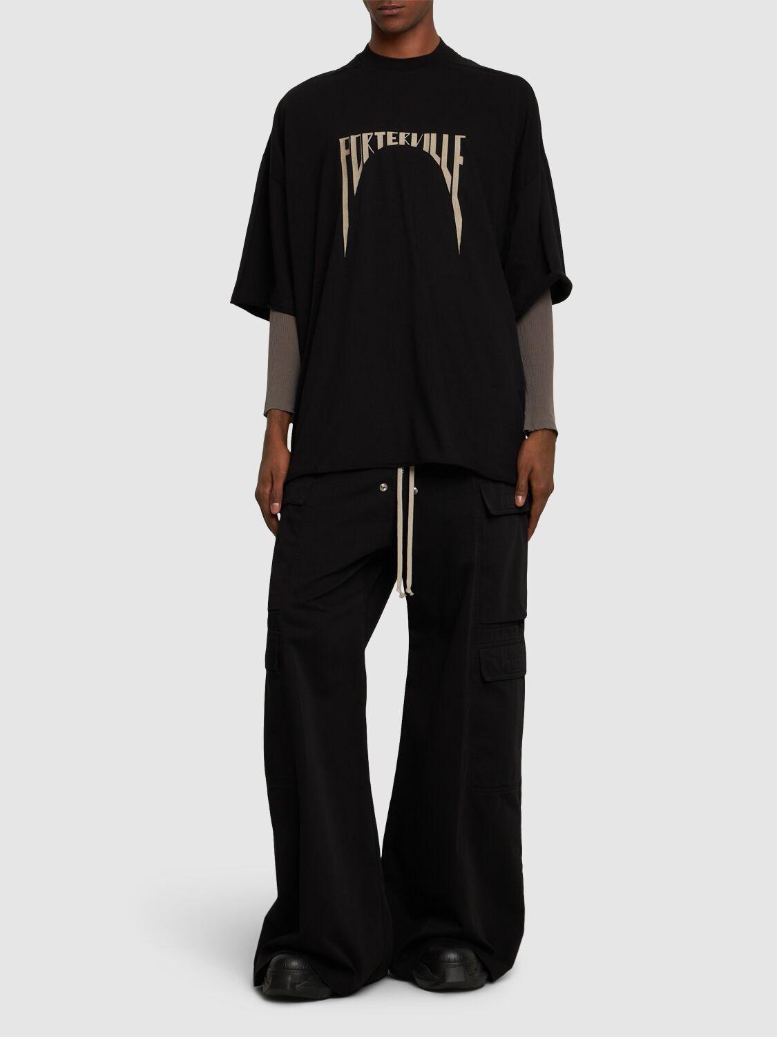 Rick Owens メンズ ブラック Tommy T Porterville Tシャツ Tシャツ