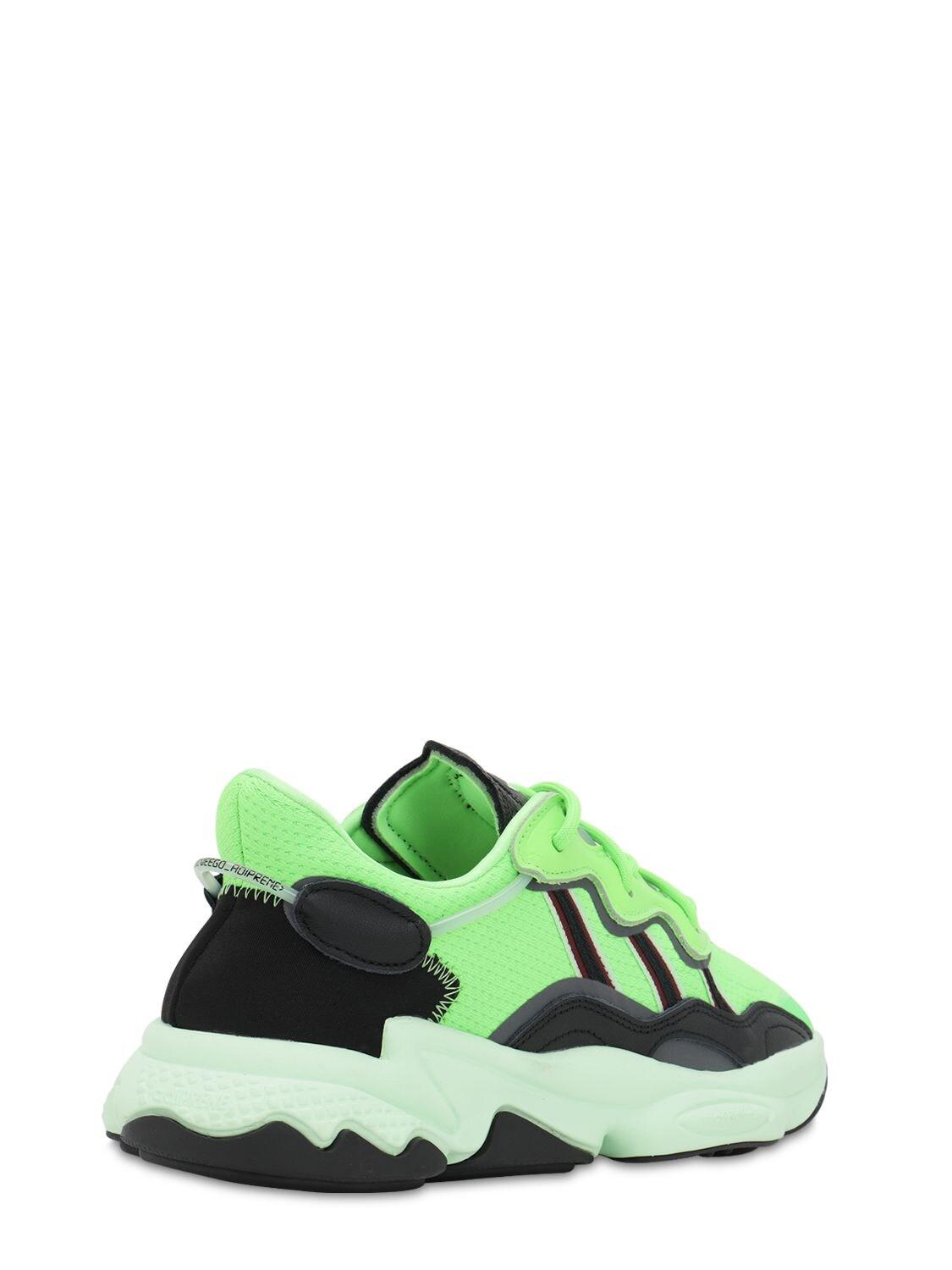 adidas Originals Oz Prene Mesh & Suede Sneakers in Black/Orange (Green ...