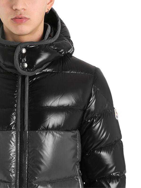 Moncler Harry Shiny Nylon Down Jacket in Black for Men Lyst