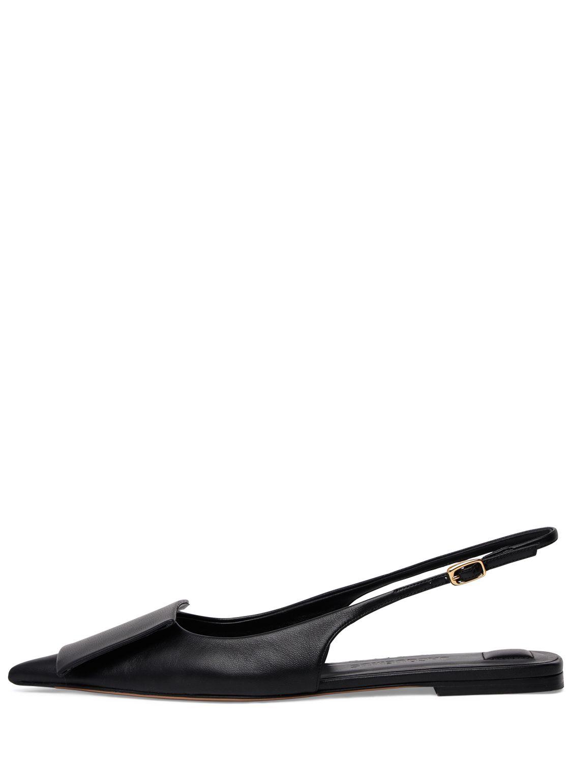 10mm Duelo P Denim Slingback Flats