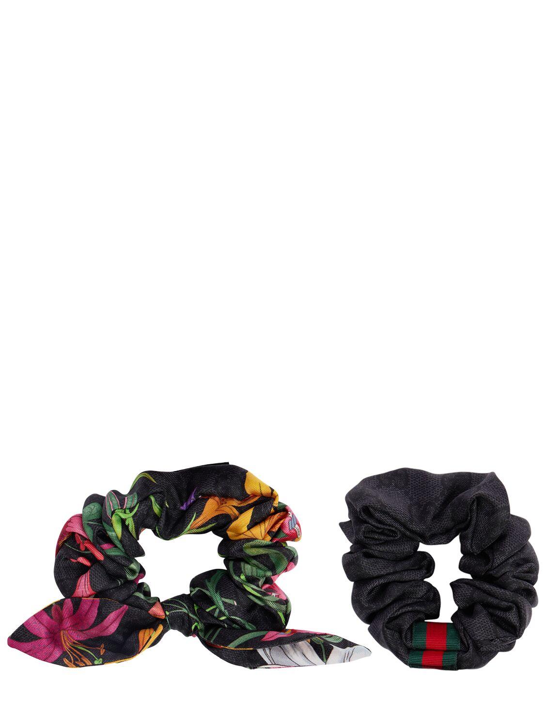 Gucci Gg シルクシュシュ 2点セット ブラック | Lyst