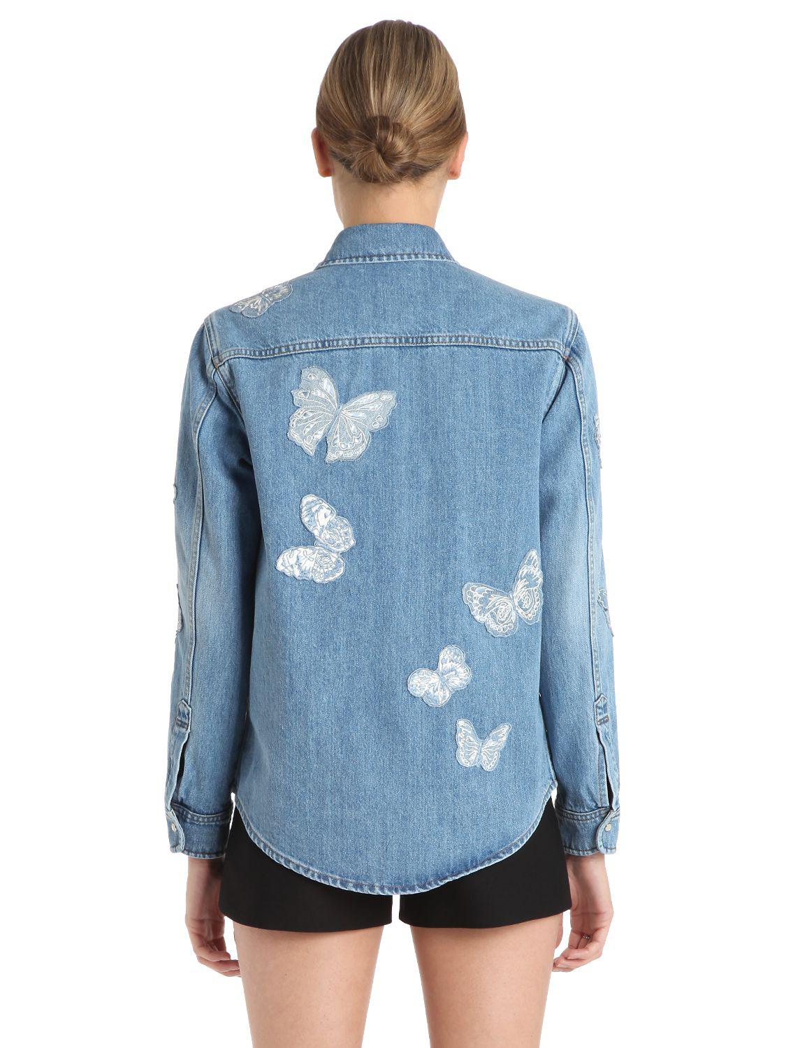 butterfly jean jacket