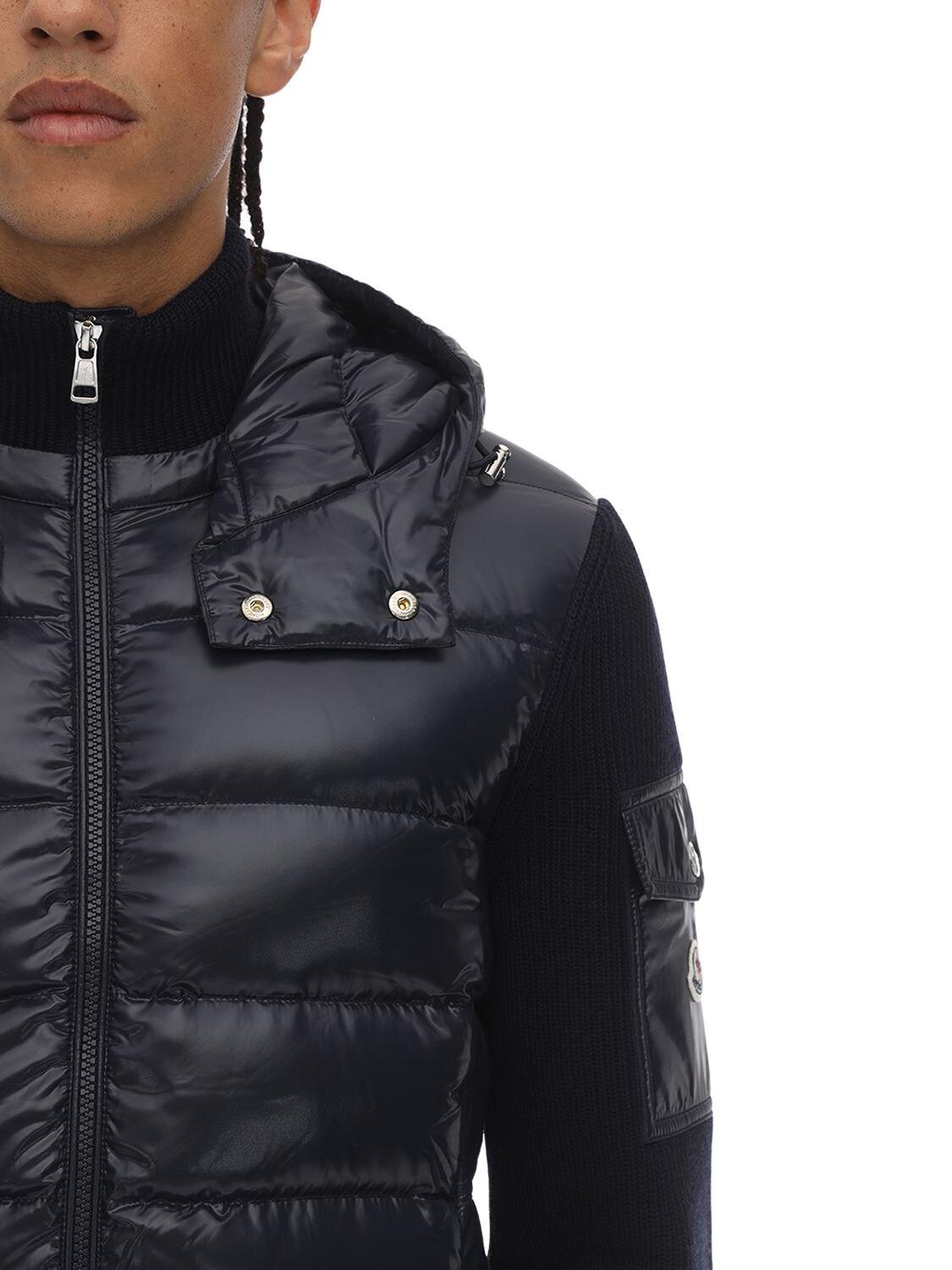 moncler knit hooded down jacket