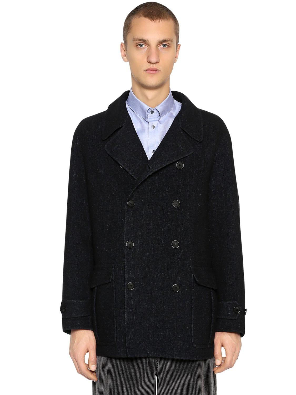 armani double breasted coat