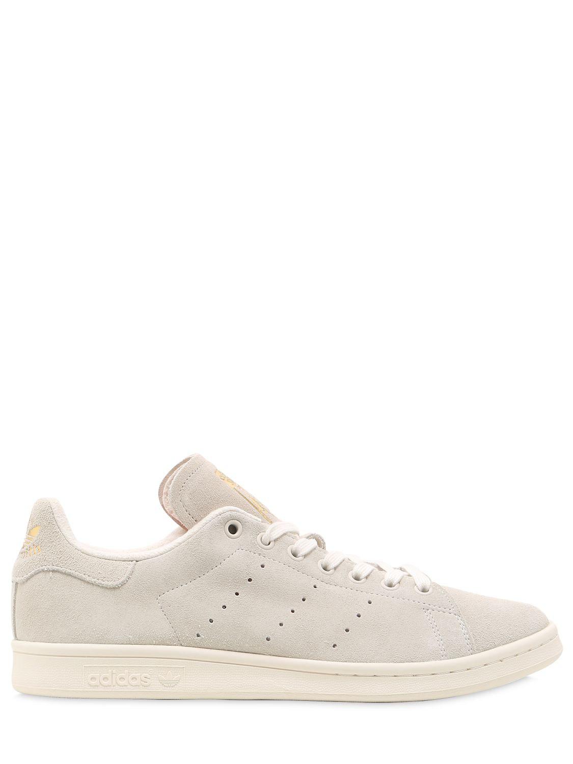 adidas Originals Stan Smith Suede Sneakers in Natural for Men | Lyst