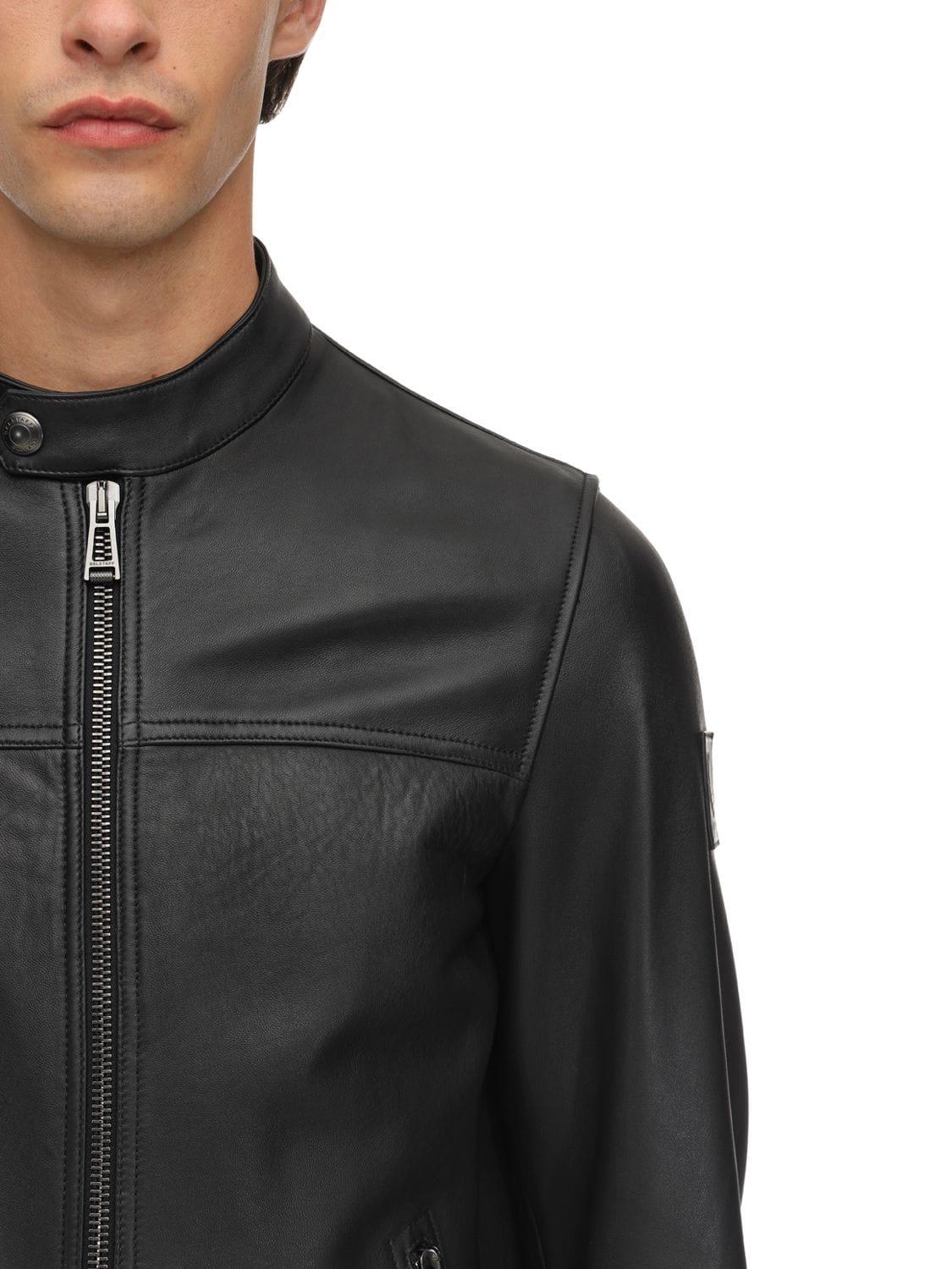Belstaff Pelham Polished Leather Jacket in Black for Men - Lyst