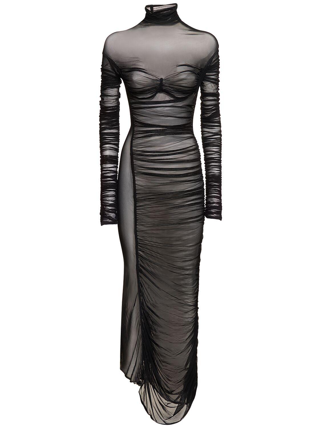 Mesh turtleneck best sale dress