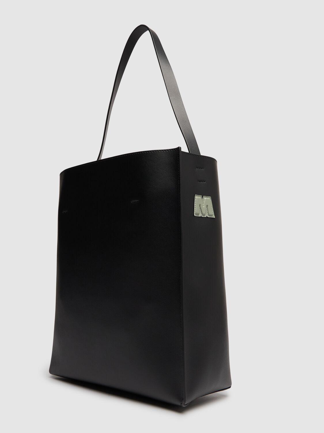 Marni レディース ブラック Medium Museo レザートートバッグ トートバッグ