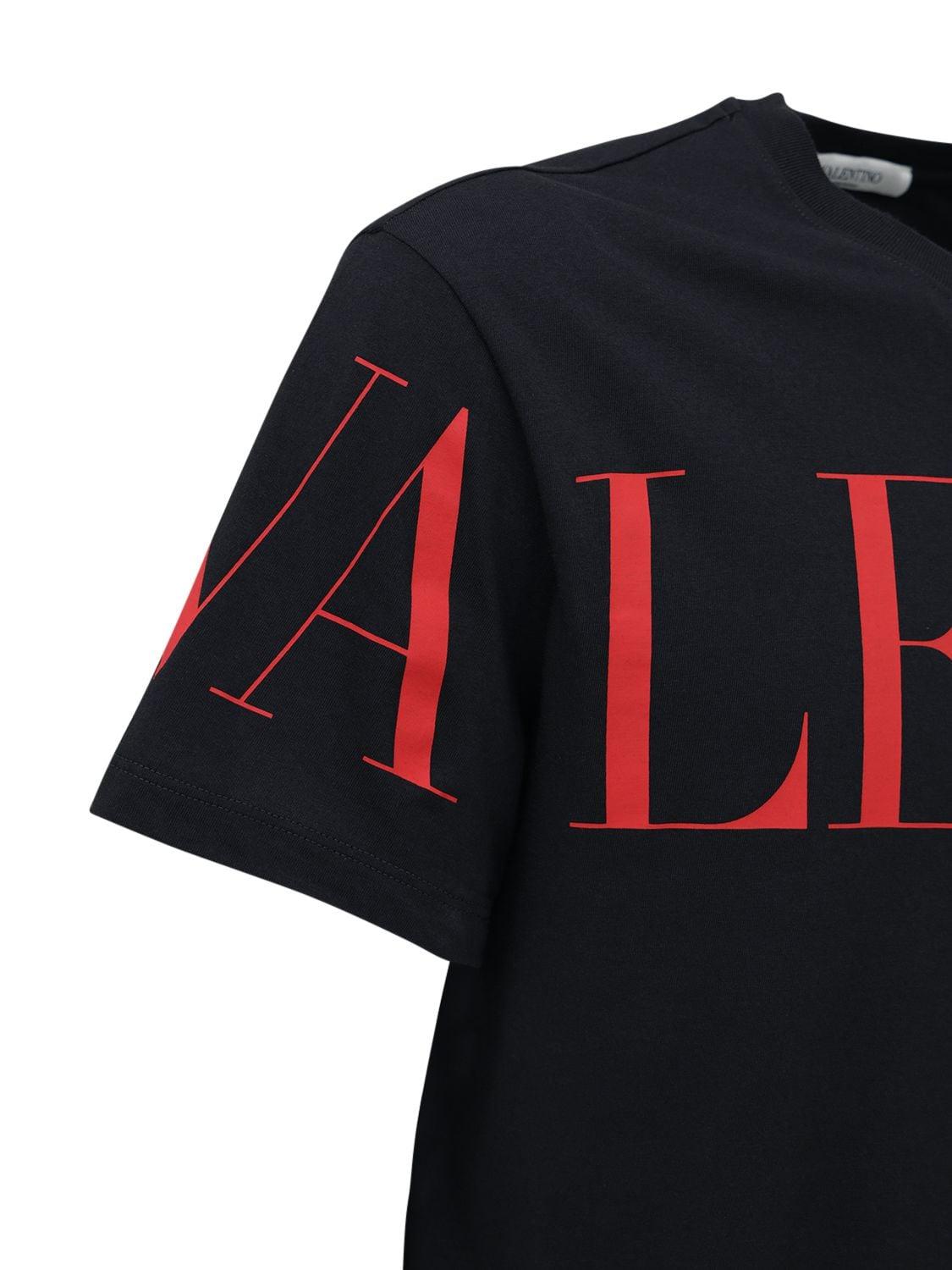 Valentino Cotton Print T-shirt in Black 