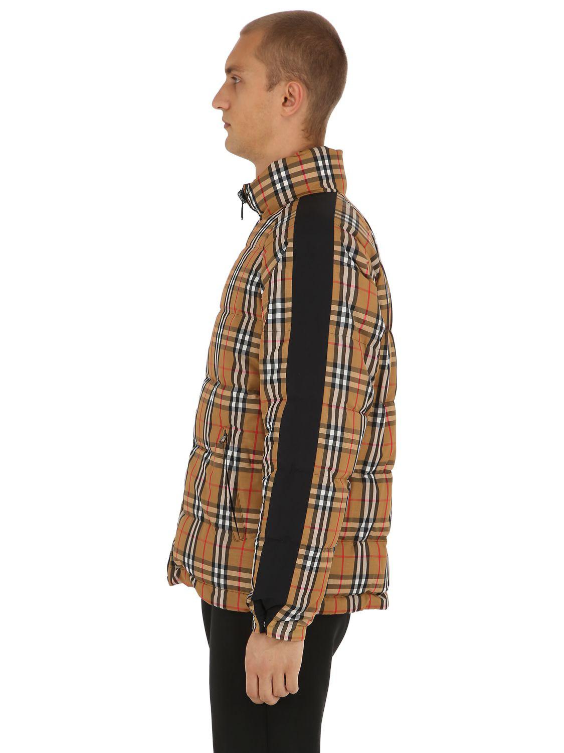 burberry reversible check puffer jacket