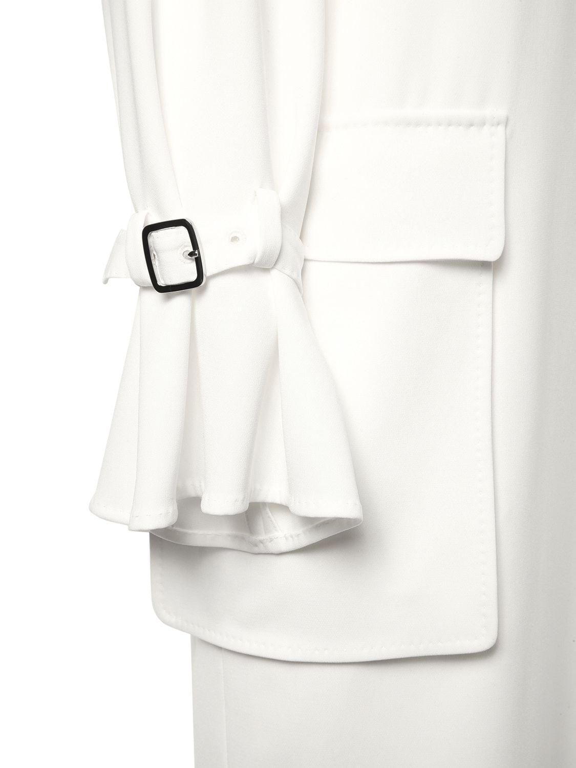 Max Mara Zampa Cady Mini Dress W/front Pockets in White | Lyst