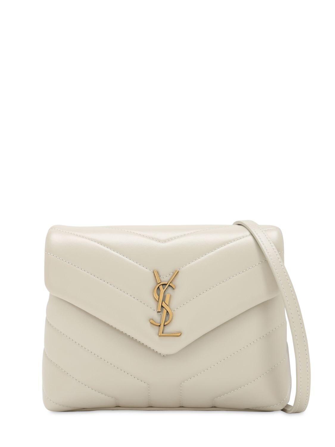 Saint Laurent LouLou Matelassé Toy Bag in White Leather — UFO No More