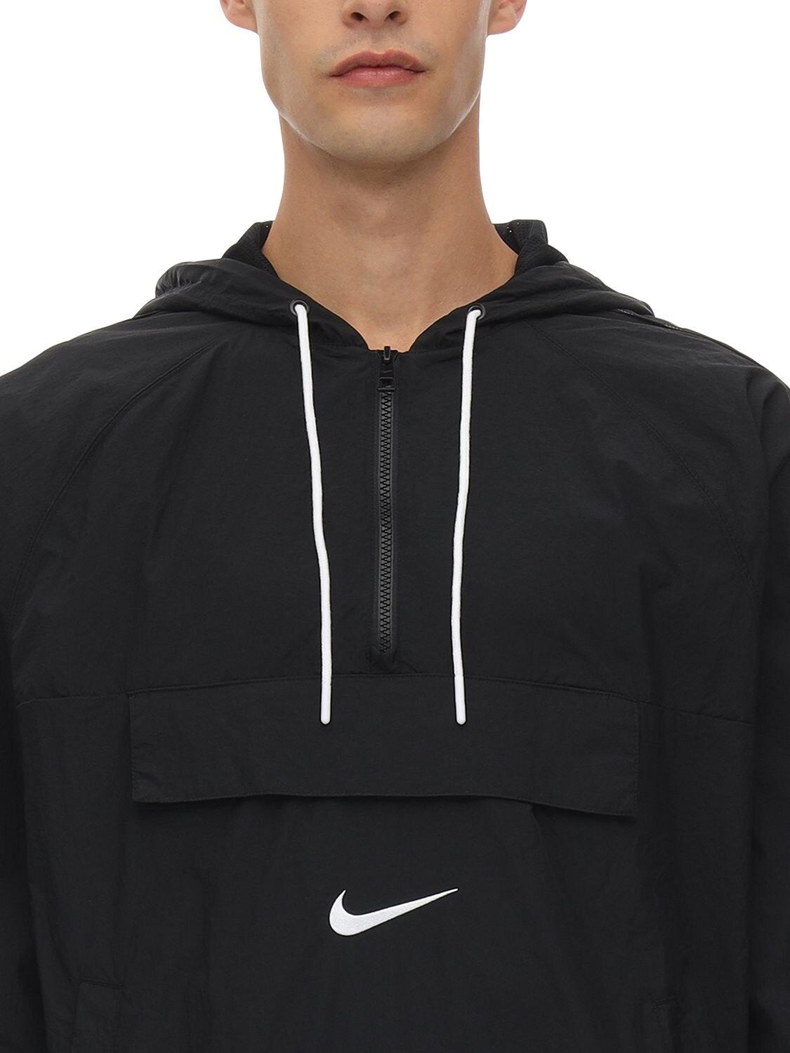 Download Nike Nsw Swoosh Woven Nylon Anorak in Black for Men - Lyst
