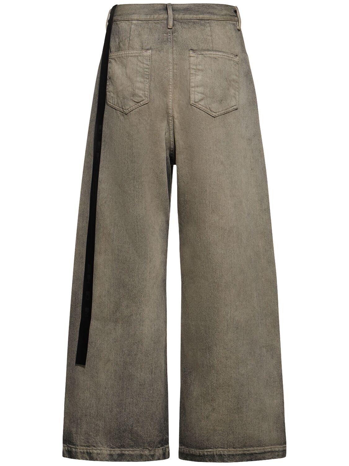 Rick Owens Geth Wide Leg Cotton Denim Jeans in Gray for Men Rick Owens Geth Wide Leg Cotton Denim Jeans in Gray for Men
