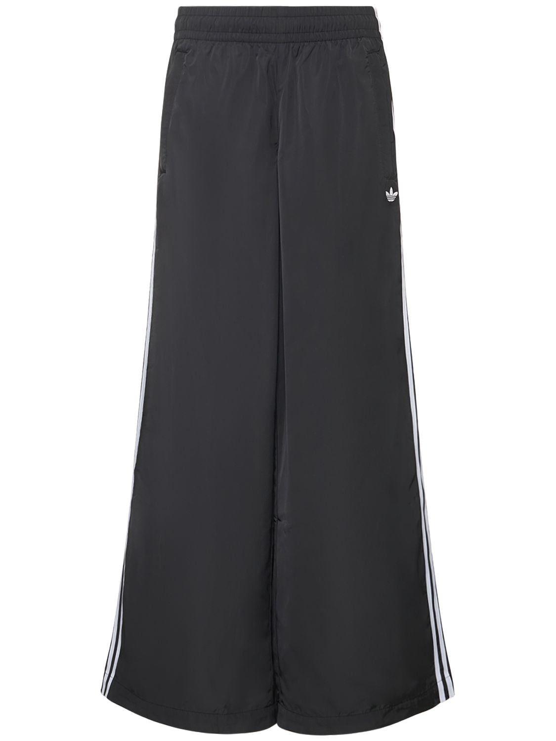 adidas Originals Oversize Tech Track Pants in Gray Lyst