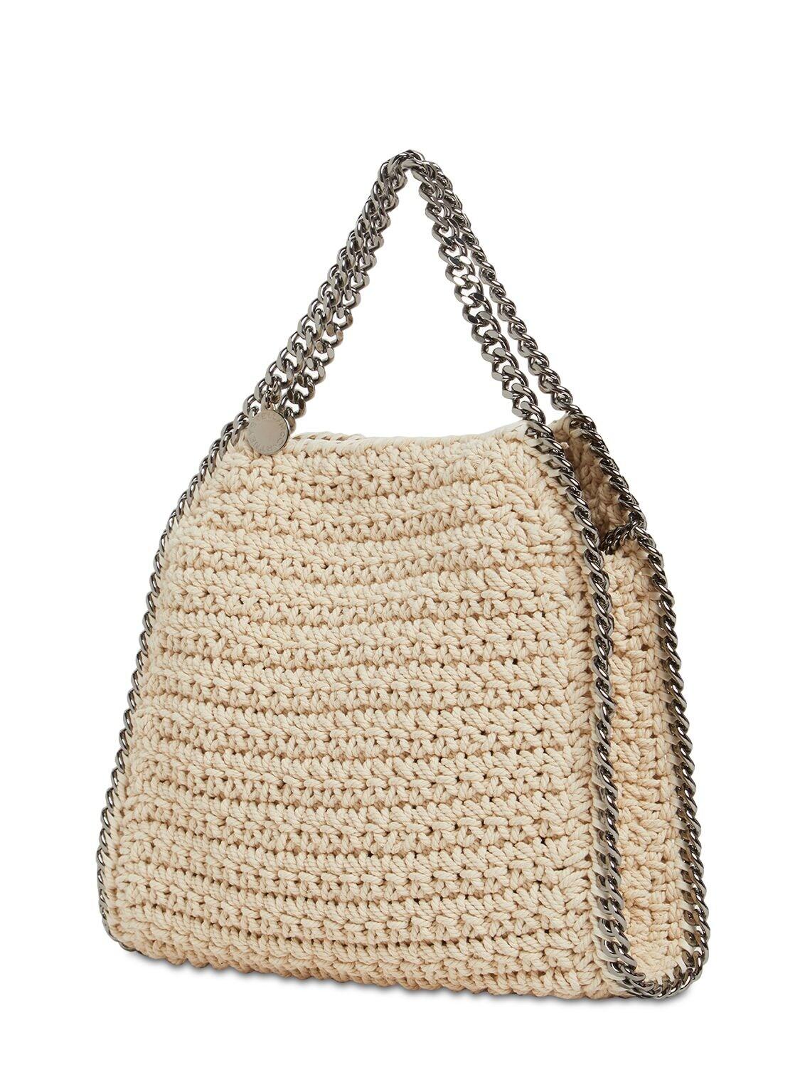 Borsa falabella in cotone a uncinetto di Stella McCartney in Neutro | Lyst