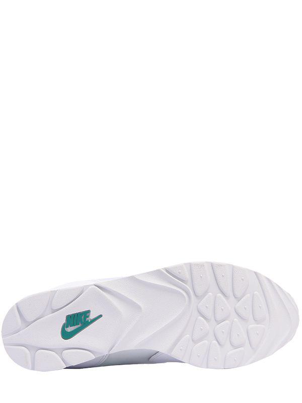 nike outburst trainers in white and green