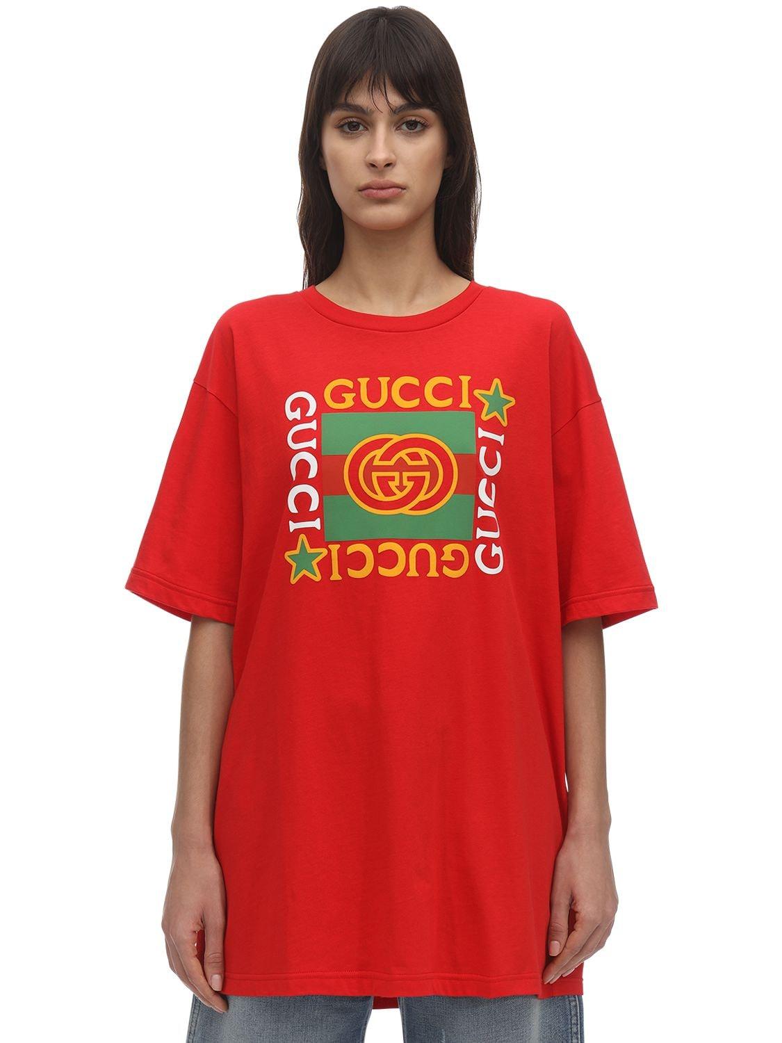 Gucci Star Logo T Shirt in Red - Save 42% - Lyst